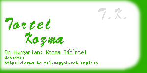 tortel kozma business card